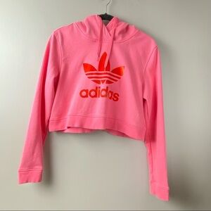 Adidas cropped hoodie Size S